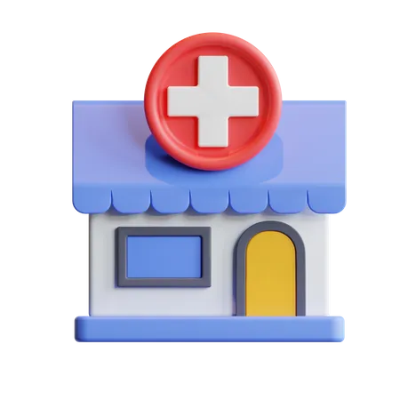 Drugstore Icon With 3 D Style 3D Illustration
