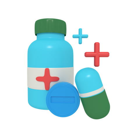 Pharmacy Bottle  3D Icon