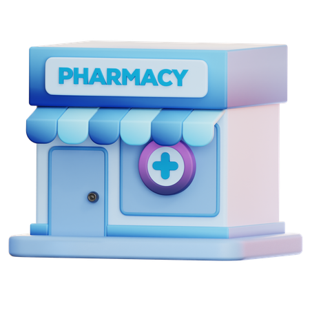 Pharmacy Building  3D Icon