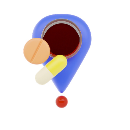 Pharmacy Location  3D Icon