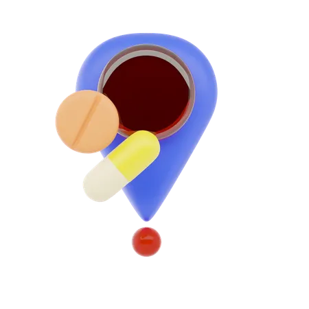 Pharmacy Location  3D Icon