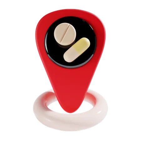 Pharmacy Location  3D Icon