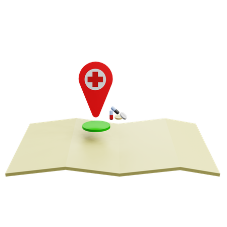 Pharmacy Location  3D Icon