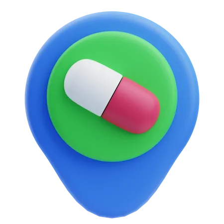 Pharmacy Location  3D Icon