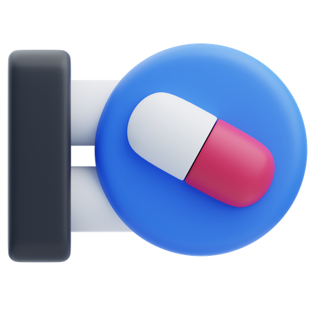 Pharmacy Sign  3D Icon