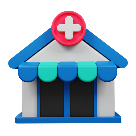 Pharmacy Store  3D Icon