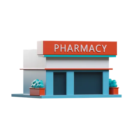Pharmacy Store  3D Illustration