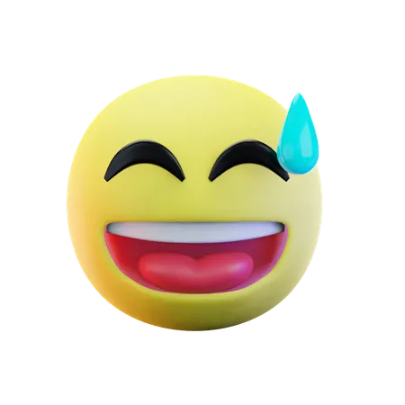 3 D Render Phew Emoji 3 D Illustration 3D Icon