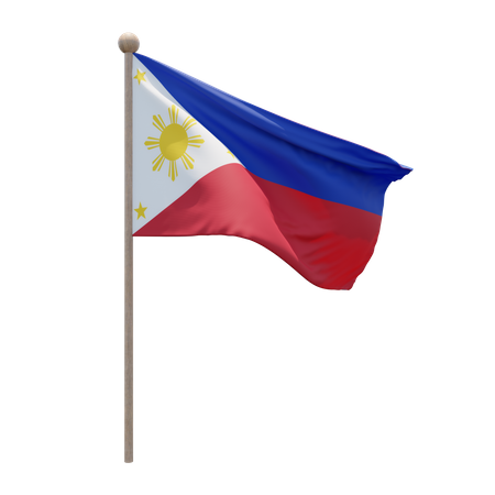 Mât de drapeau philippin  3D Flag