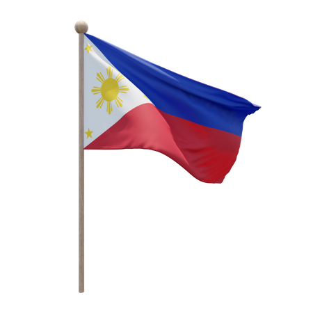 Philippines Flagpole  3D Illustration
