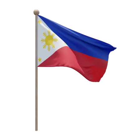 Philippines Flagpole  3D Flag