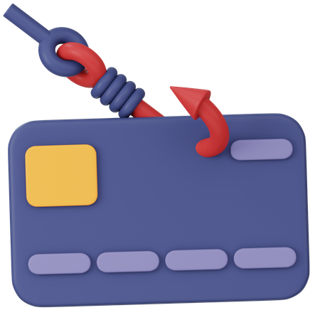 Phishing de tarjetas de crédito  3D Icon