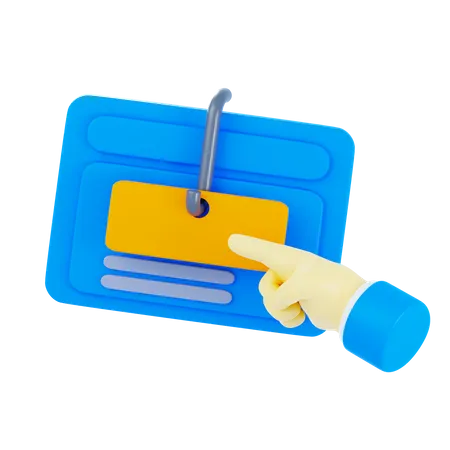 Phishing en línea  3D Icon