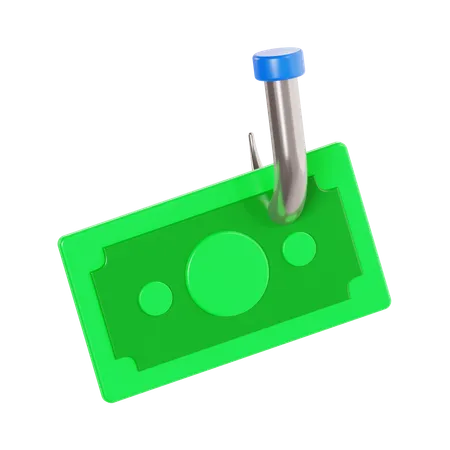 Phishing Money  3D Icon