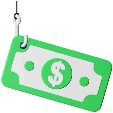 Phishing Money  3D Icon