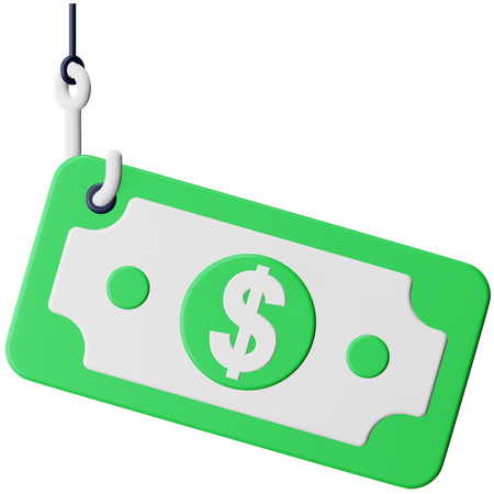 Phishing Money  3D Icon