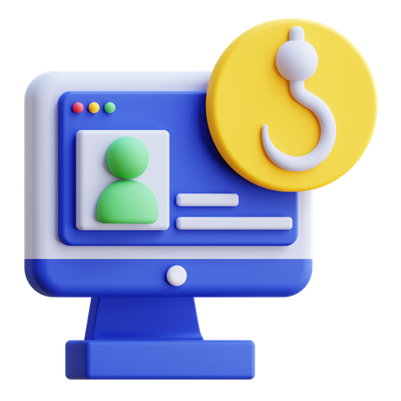 Phishing on-line  3D Icon