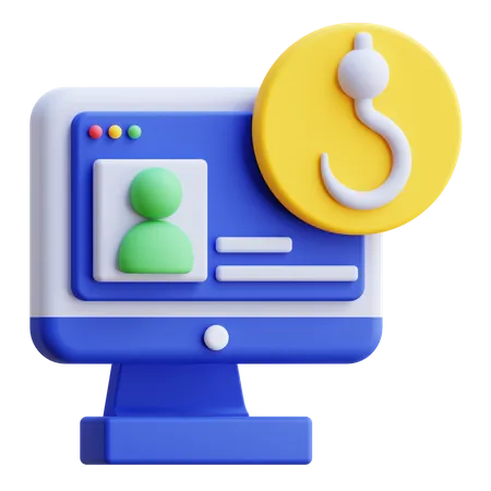 Phishing on-line  3D Icon