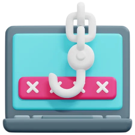 Phishing Password  3D Icon