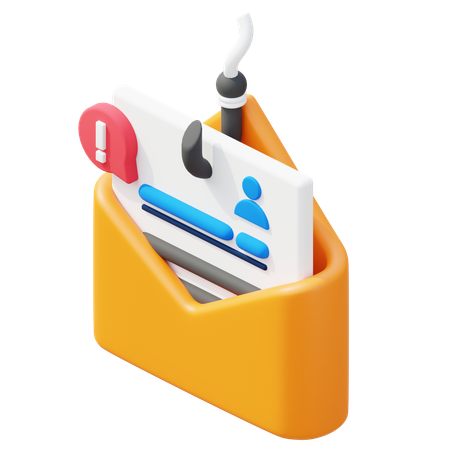 Phising Alert  3D Icon
