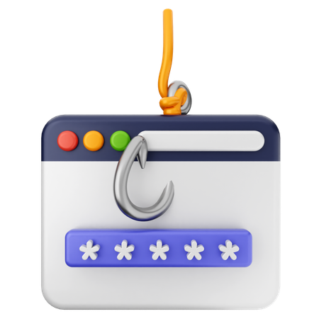 Phising Internet Security  3D Icon