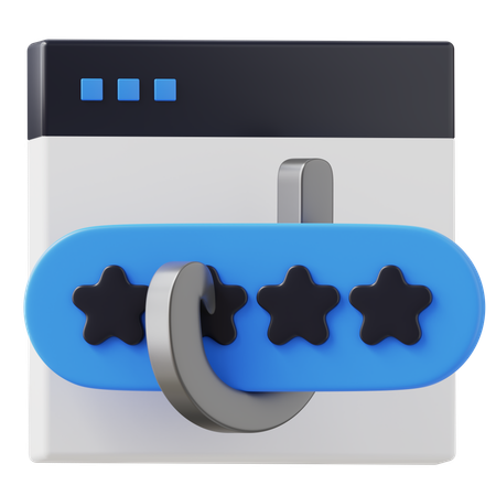 Phising Password  3D Icon