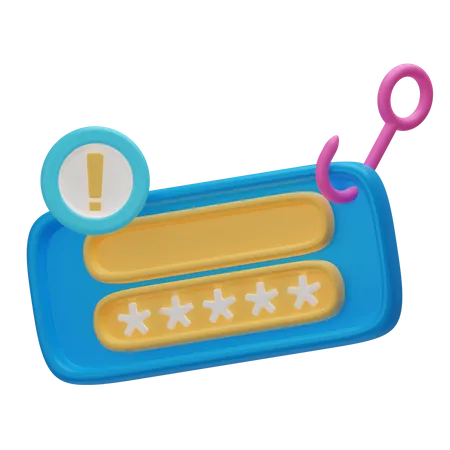 Phising Password  3D Icon