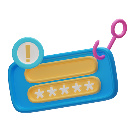 Phising Password  3D Icon