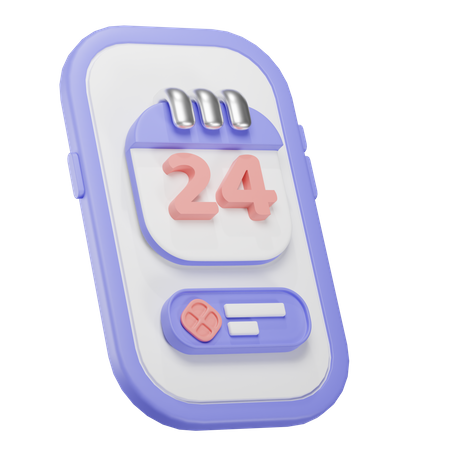 Phone and Calendar  3D Icon