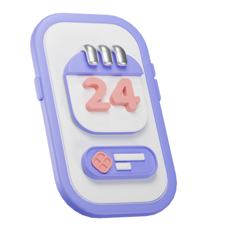 Phone and Calendar  3D Icon