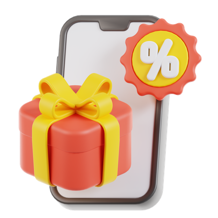 Phone and Gift  3D Icon