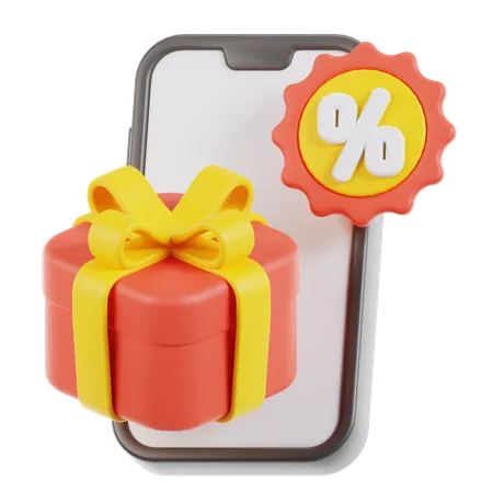 Phone and Gift  3D Icon