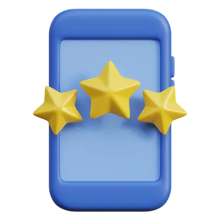 Phone And Star Review Rating  3D Icon