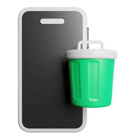 Phone Bin  3D Icon