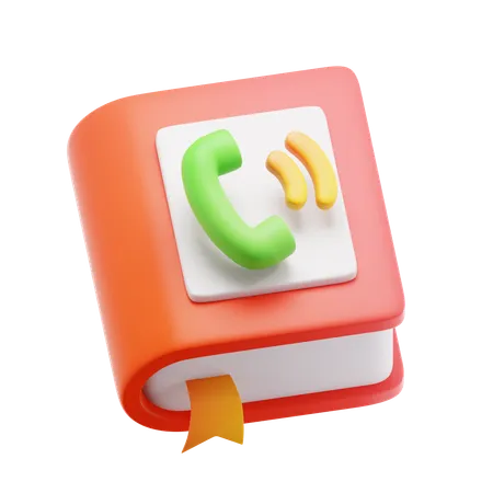 Phone book  3D Icon