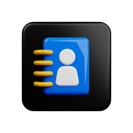 Phone Book  3D Icon