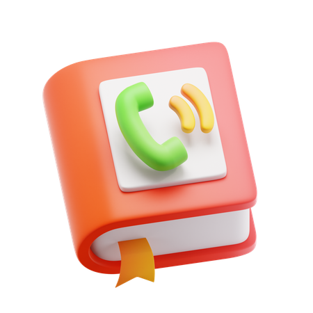 Phone book  3D Icon