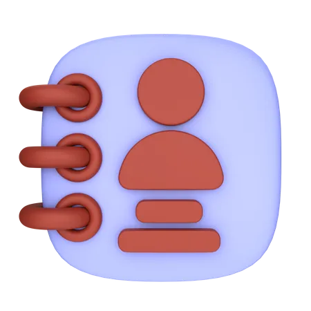 Phone Book  3D Icon