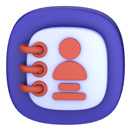 Phone Book  3D Icon