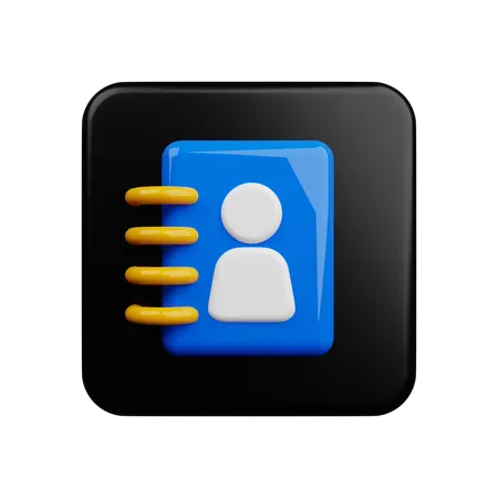 Phone Book  3D Icon