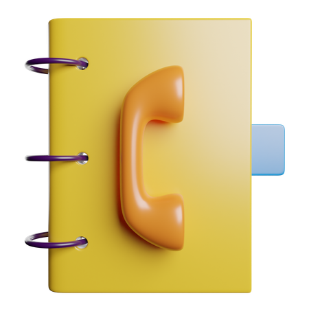 Phone Book  3D Icon