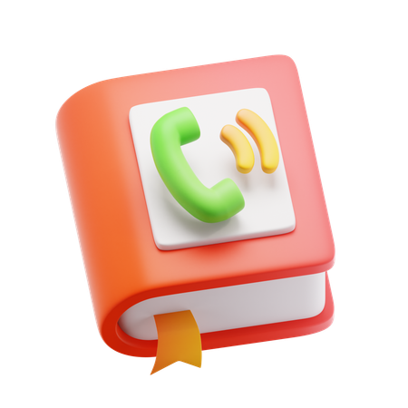 Phone book  3D Icon