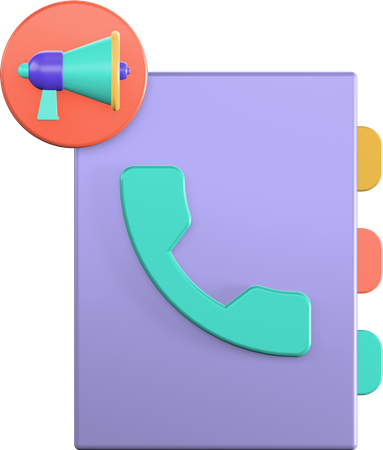 Phone Book  3D Icon