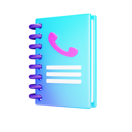 Phone Book  3D Icon