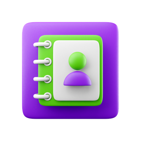 Phone Book  3D Icon