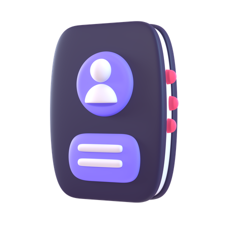 Phone Book  3D Icon
