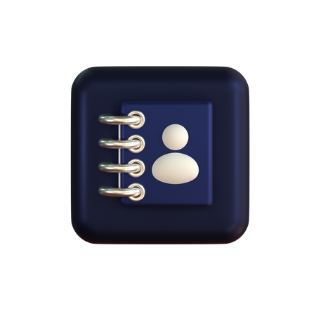 Phone Book  3D Icon