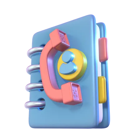 Elevate Your User Interface With This 3 D Phonebook And Contact Icon 3D Icon