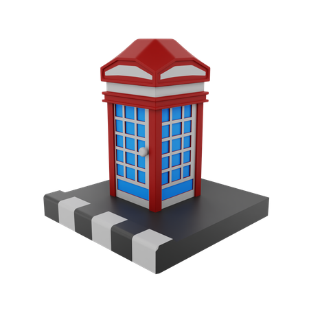 Phone Booth  3D Illustration