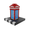 3d telephone-booth illustration